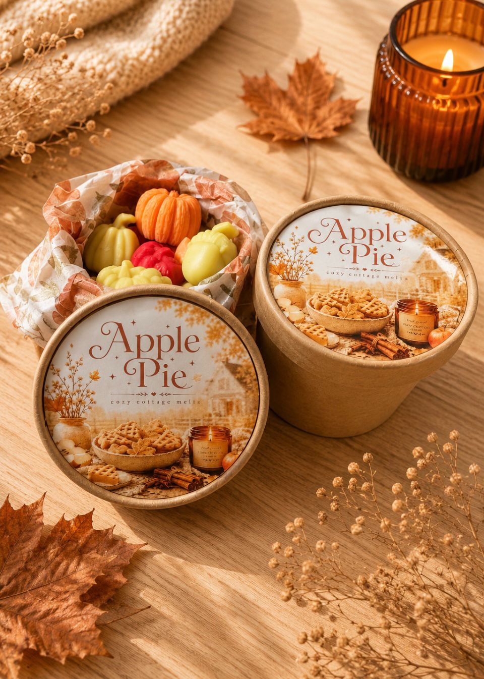 HerfstBlaadjes & Pompoen Apple Pie Waxmelts Giftbox