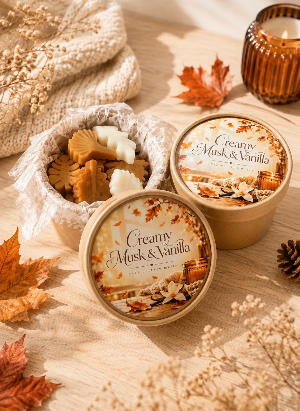 Herfstblaadjes Creamy musk & Vanilla giftbox