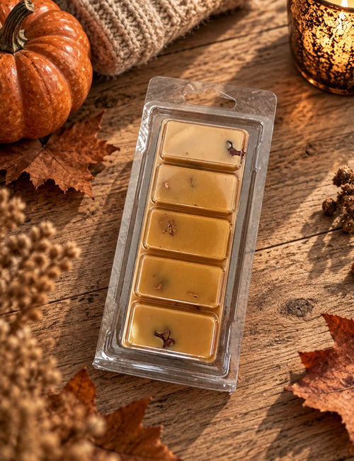 Handgemaakte Apple Pie waxmelt bar van Cozy Cottage Melts met warme geur van versgebakken appeltaart, zoete appel en kruidige kanee