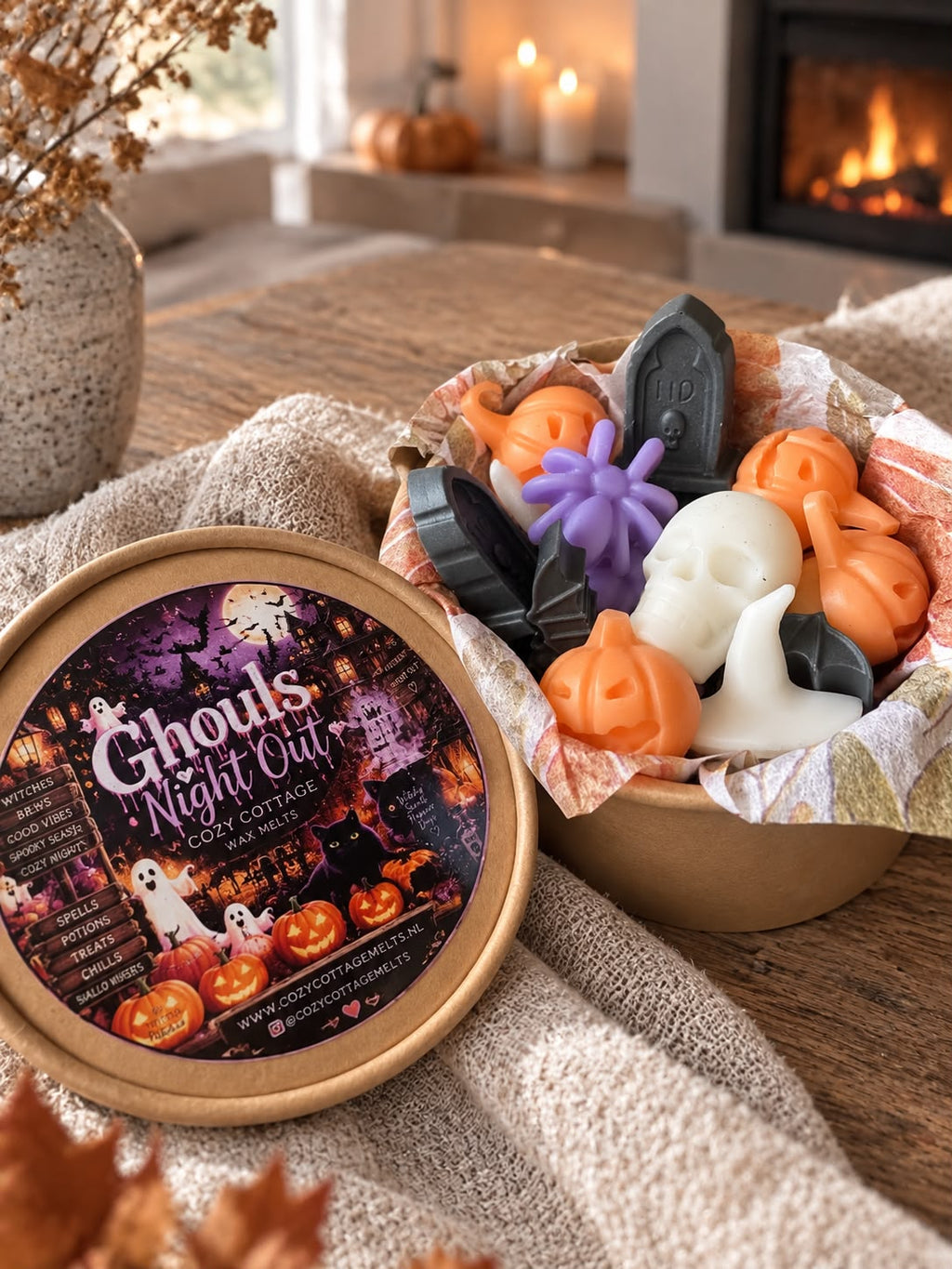 Ghouls Night Out Halloween waxmelts met Cinnamon & Frankincense – Cozy Cottage Melts
