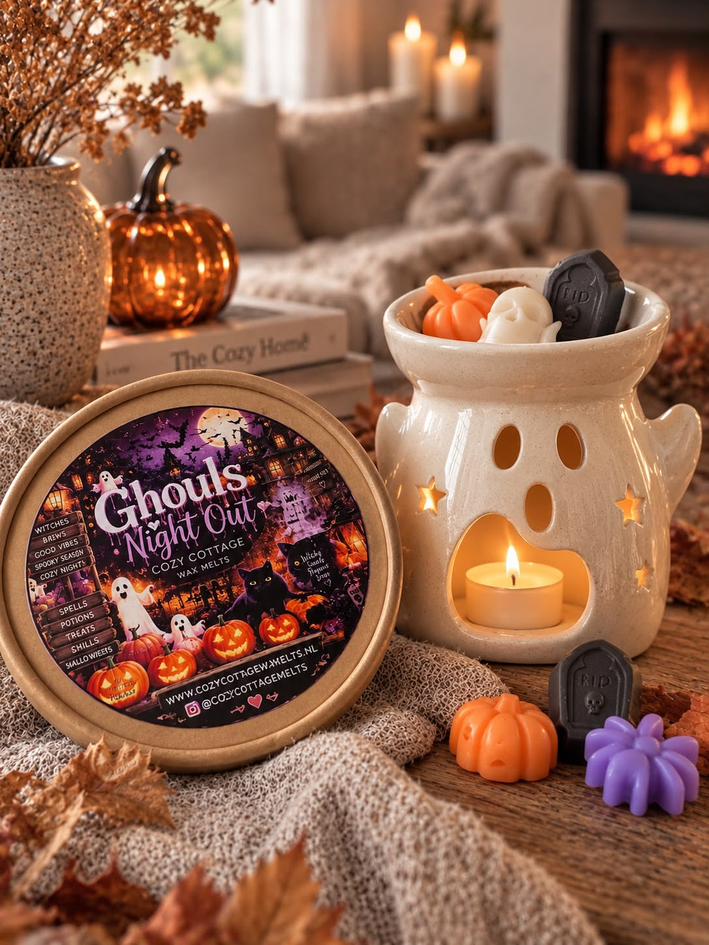 Ghouls Night Out Halloween waxmelts met Cinnamon & Frankincense – Cozy Cottage Melts