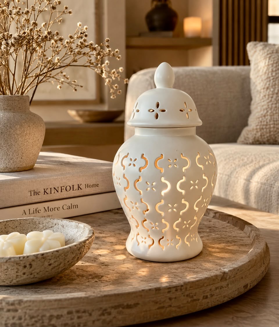Serenity Stone waxbrander in luxe Japandi stijl – moderne geurbrander voor waxmelts